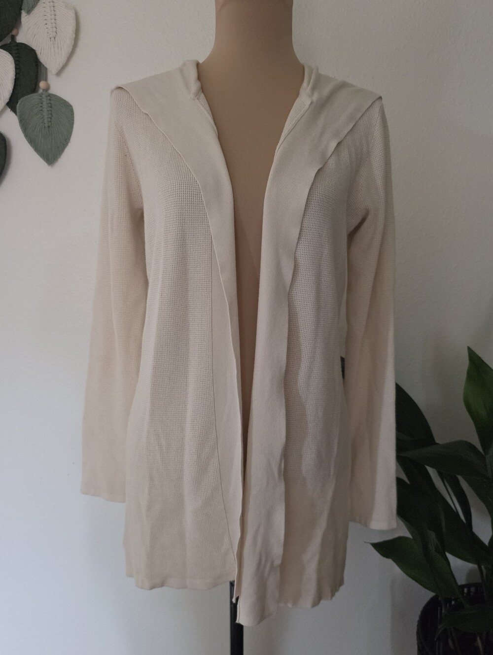 Women's Beige Harper Heritage Hooded Cardigan- small